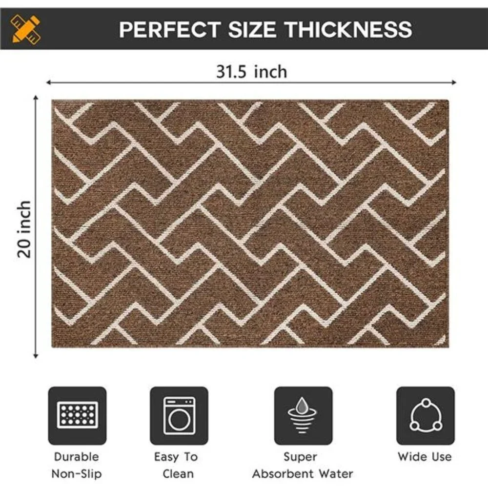 Indoor Doormat, Front Back Door Mat Rubber Backing Non Slip Door Mats,20